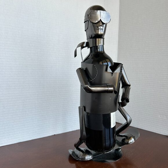 Pronto Innovations SNOWBOARDER Metal Wine Bottle Holder Caddy - Picture 8 of 11